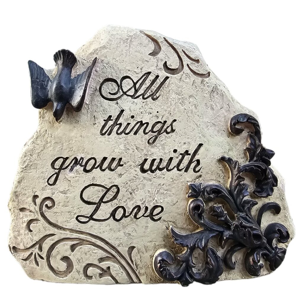 All thing grows with love stone decor